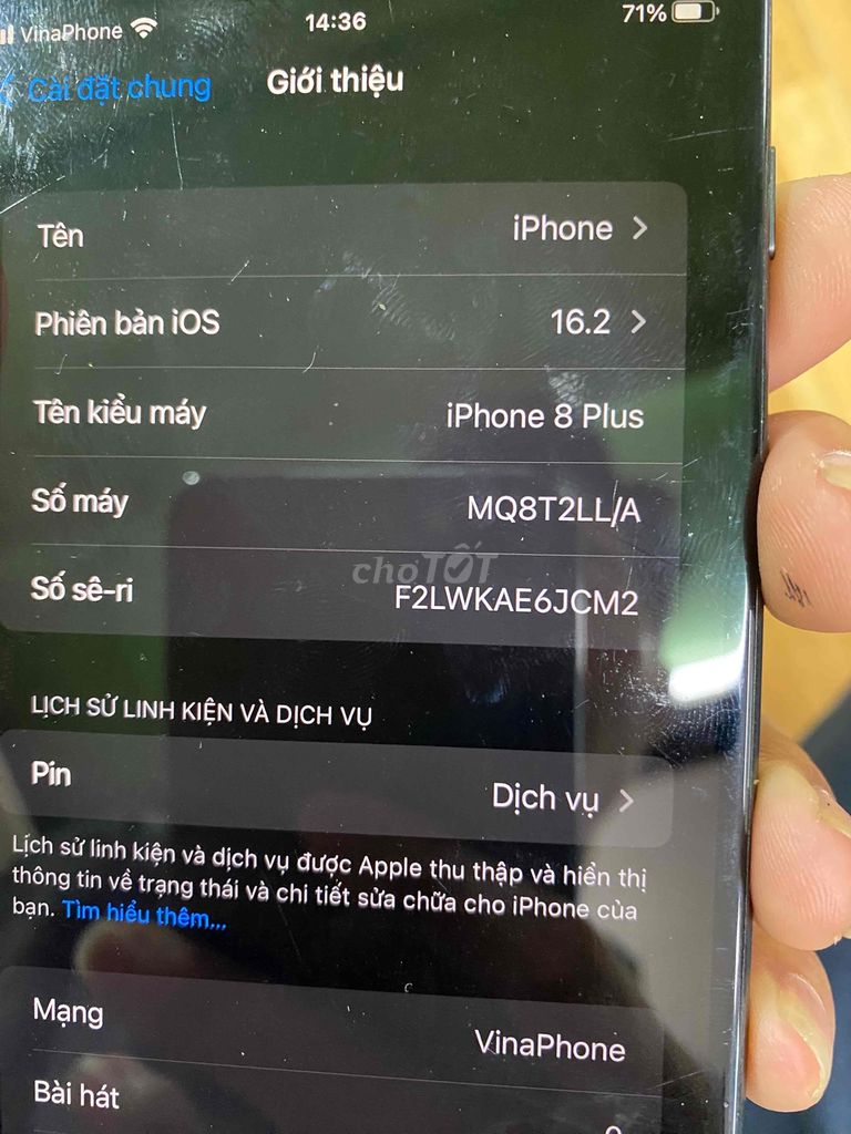 Bán main iphone 8 plus 64g quốc tế bao rin