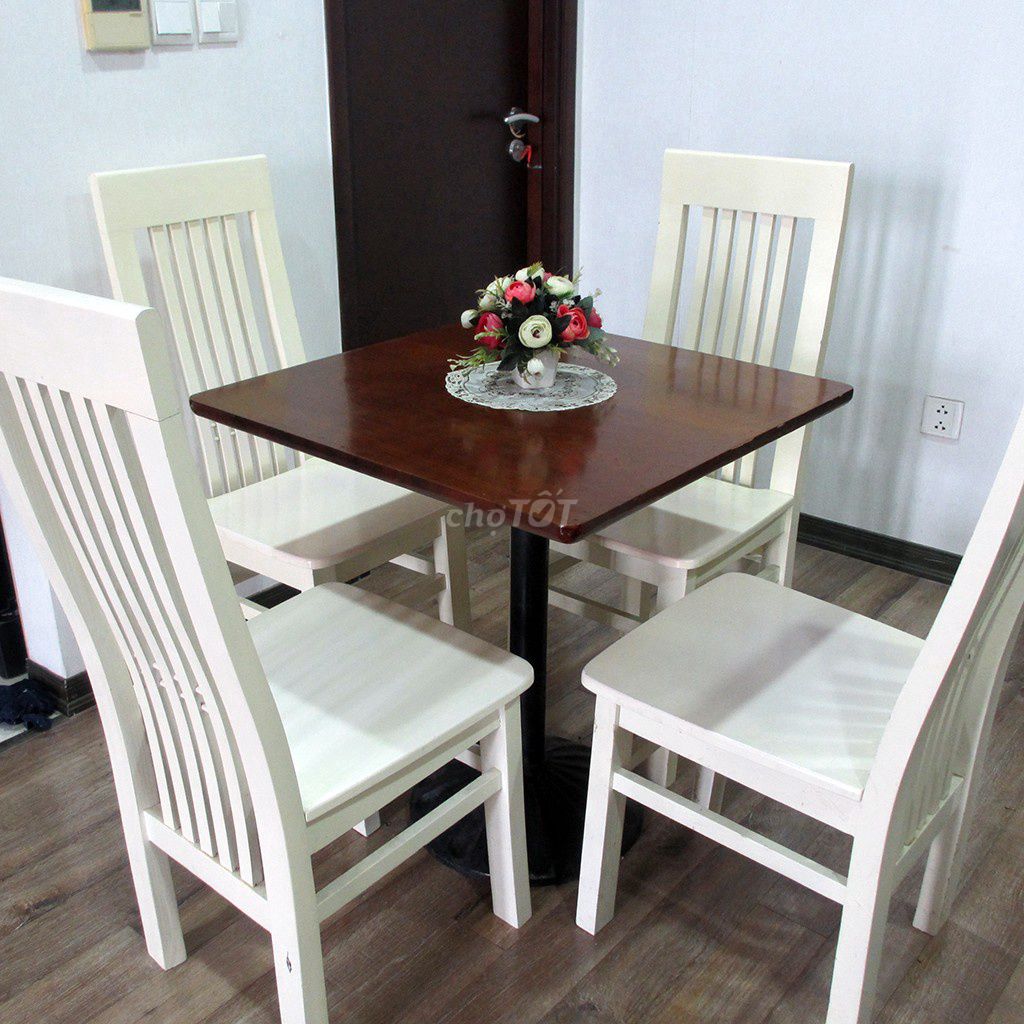 Bàn vuông 70 x 70 cm, cao 75 cm. Mua bán Bàn ghế tại Quận Hai Bà Trưng Hà Nội được đăng bởi 034ibabfbc hình 1