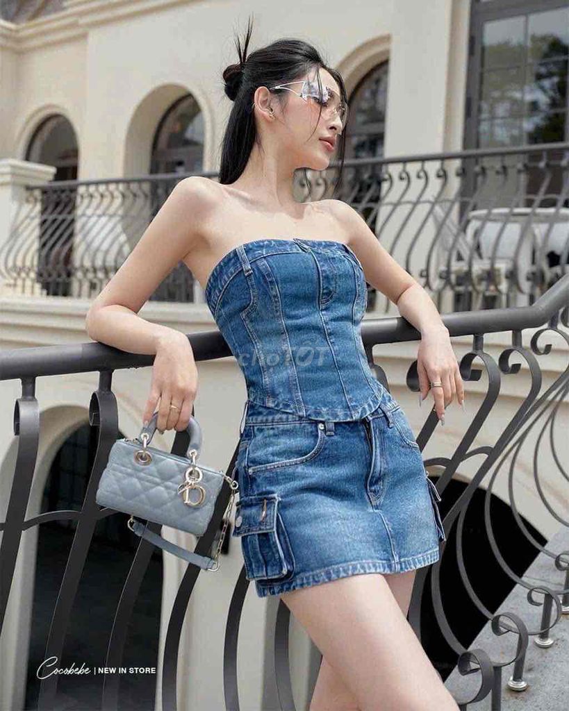 Túi Nữ Dior Jean Tag Bạc Dáng Ngang