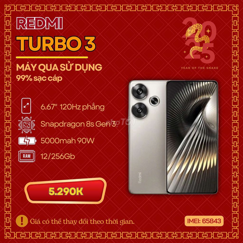 🏆REDMI TURBO 3 12/256