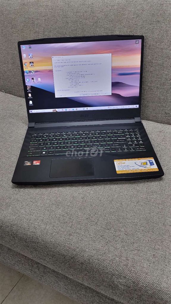 MSI Alpha 15 B5EEK Ryzen 7 5800H 15.6 inch 8GB. Mua bán Laptop tại Quận Tây Hồ Hà Nội được đăng bởi Đặng Cao Sơn hình 1