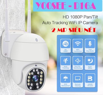 Camera Ngoài Trời Yoosee PTZ MINI D16A LED HD1080