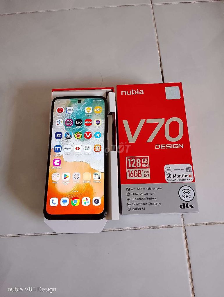 Nubia V70 Design Đen 128GB 16GB. Mua bán Điện thoại tại Quận Bình Tân Tp Hồ Chí Minh được đăng bởi ilove you mọi người cứu đói hình 1