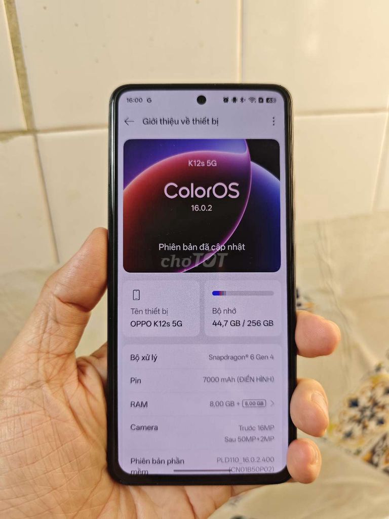 OPPO K12s 5G 256GB Đen. Mua bán Điện thoại tại Quận Thanh Khê Đà Nẵng được đăng bởi Trinh Hong Thanh hình 1