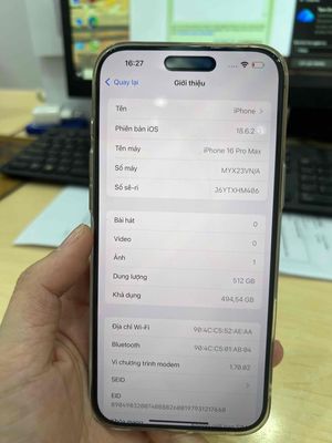 iPhone 16 Pro Max 512GB màu Sa mạc bản VN/A.. Mua bán Điện thoại tại Quận Hà Đông Hà Nội được đăng bởi Lý Chiến hình 1