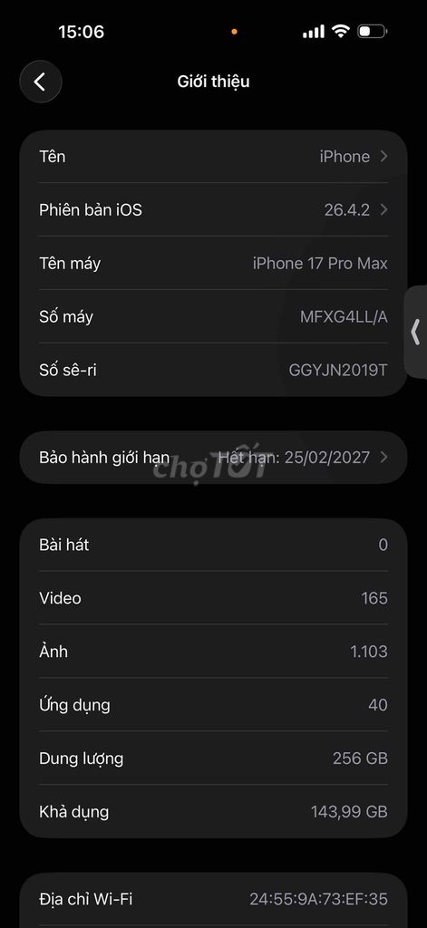 iPhone 17 Pro Max 256GB bạc. Mua bán Điện thoại tại Quận Liên Chiểu Đà Nẵng được đăng bởi Nhất Duy hình 1