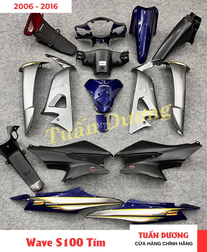 Dàn Áo Xe Wave S100 Màu Tím Wave Lớn Đẹp Keng. Mua bán Phụ tùng xe tại Quận Hà Đông Hà Nội được đăng bởi Phụ Tùng Xe Tuấn Dương hình 1