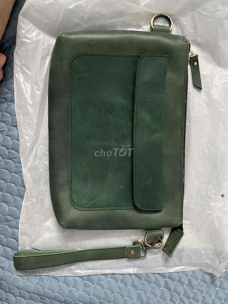Túi xách Da Xanh lá Unisex Thời trang. Mua bán Túi xách tại Quận Hoàng Mai Hà Nội được đăng bởi Tuns hình 1
