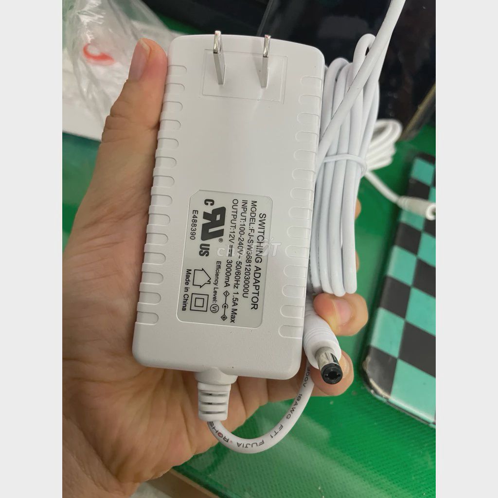 Nguồn Adapter 12V 3A Trắng. Mua bán Phụ kiện (Màn hình, Chuột...) tại Quận Thanh Khê Đà Nẵng được đăng bởi  LAPTOP pc  hình 1