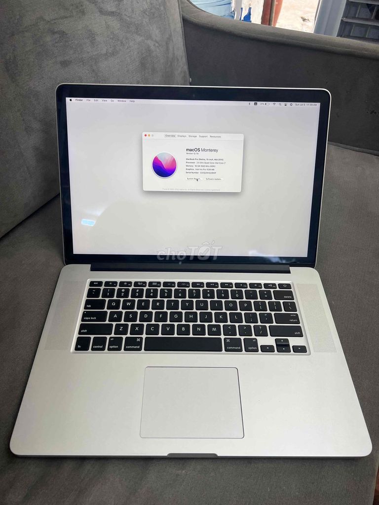 Apple Macbook Pro 2015 i7 16GB/256GB Bạc. Mua bán Laptop tại Quận Đống Đa Hà Nội được đăng bởi HQ Computer hình 1