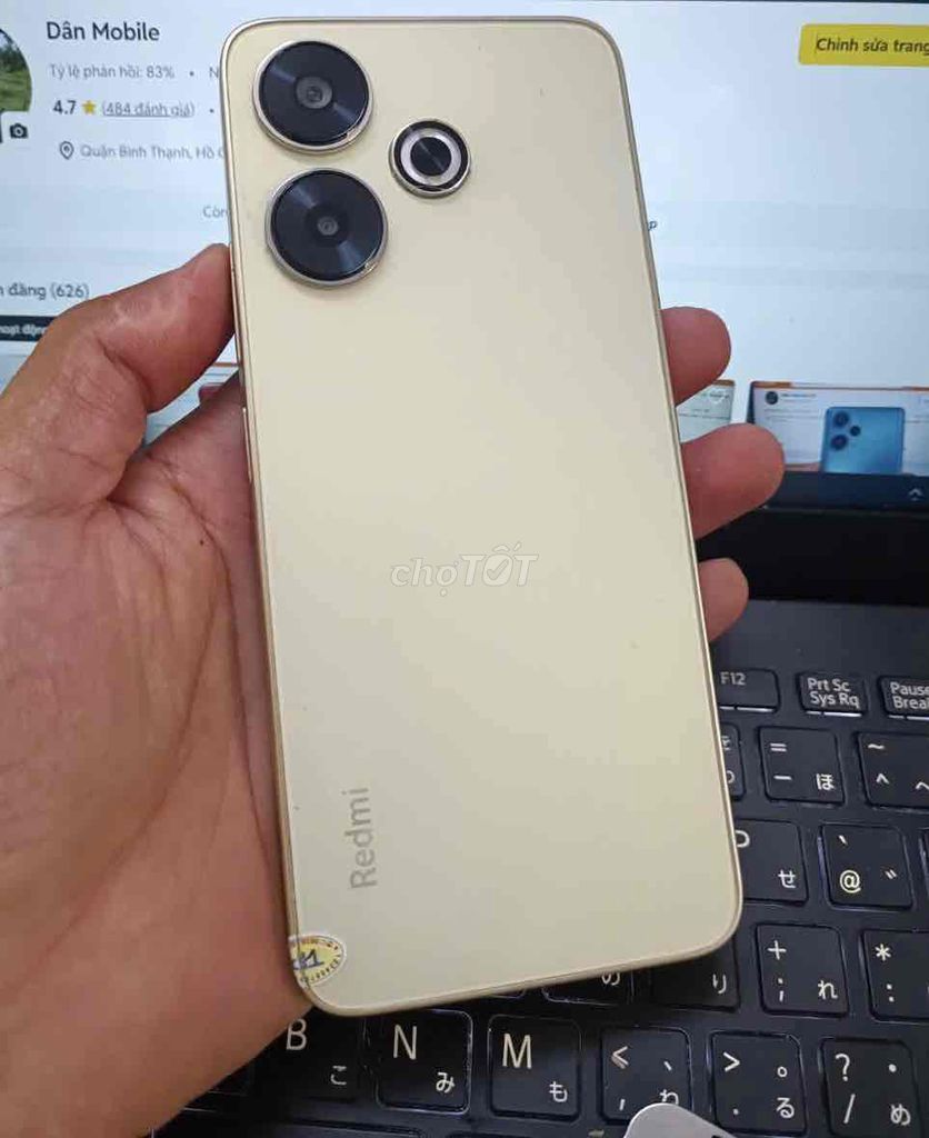 Xiaomi Redmi 13 8GB/128GB Vàng. Mua bán Điện thoại tại Quận Bình Thạnh Tp Hồ Chí Minh được đăng bởi AN MOBILE hình 1