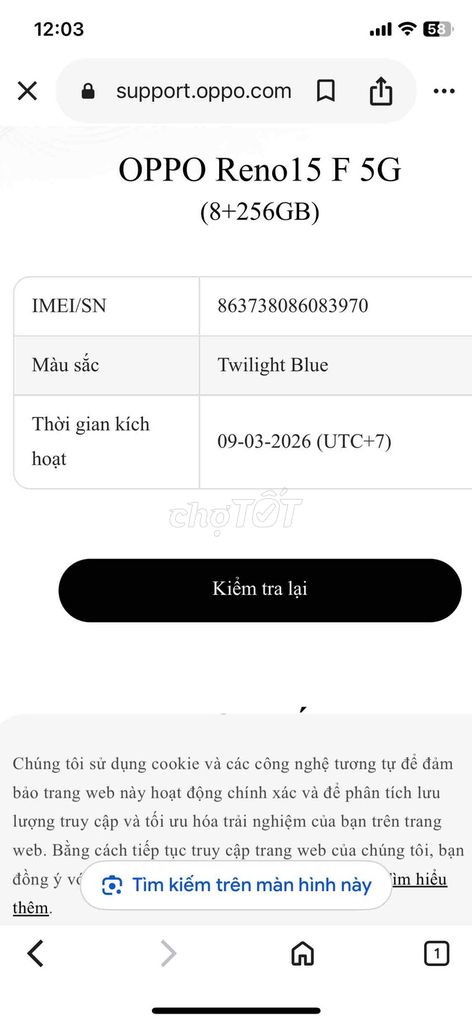 Reno 15f 5G 256GB. Mua bán Điện thoại tại Quận 12 Tp Hồ Chí Minh được đăng bởi Phong Benyu hình 1