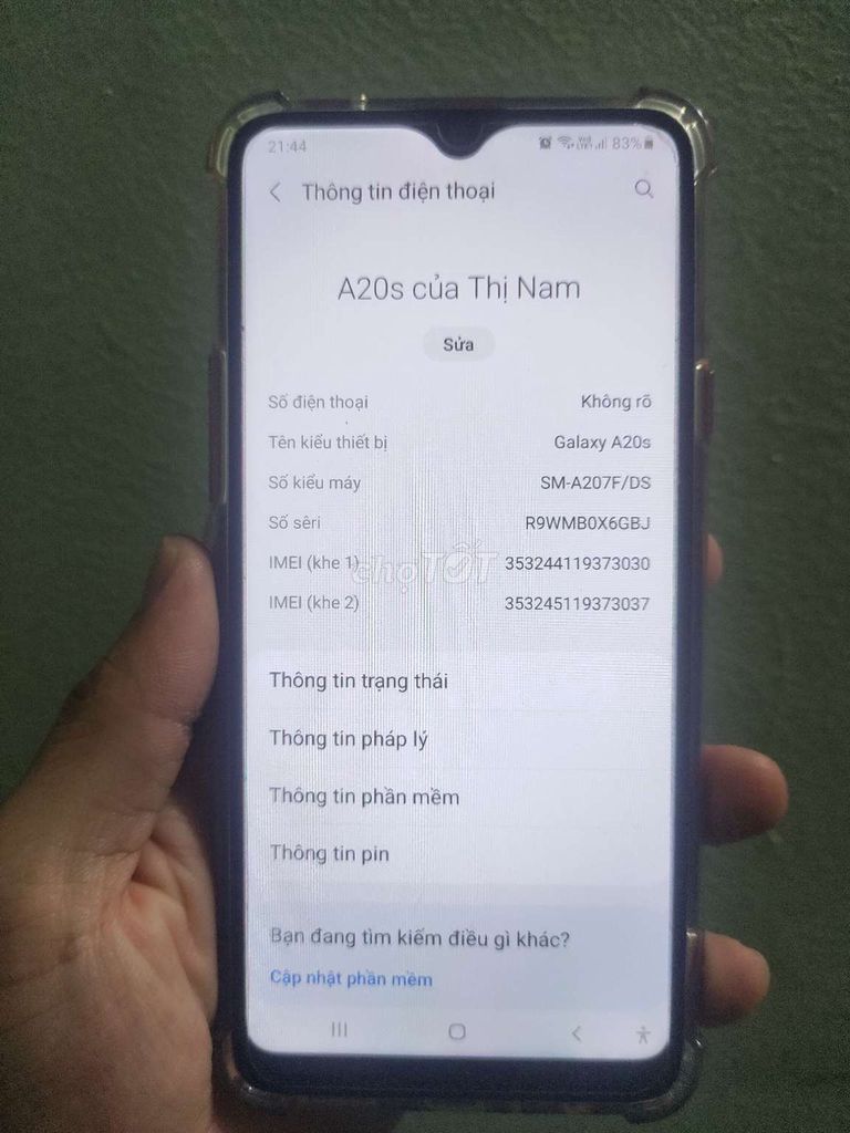 Samsung Galaxy A20S Đỏ Mới thay màn hình. Mua bán Điện thoại tại Thành phố Thủ Đức Tp Hồ Chí Minh được đăng bởi Nguyen Hieu Sinh hình 1