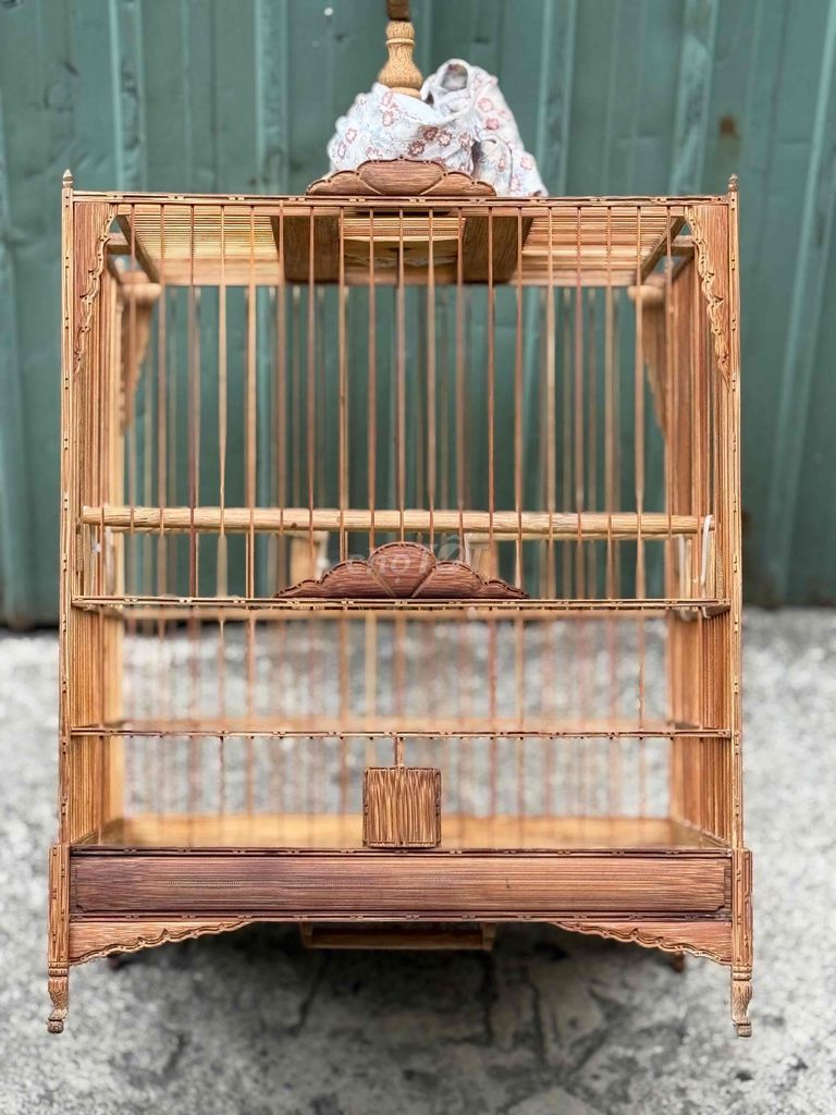 Lồng chim tre Huế đấu chạm màu Nâu. Mua bán Phụ kiện, Thức ăn, Dịch vụ tại Quận Cẩm Lệ Đà Nẵng được đăng bởi Tí hình 1