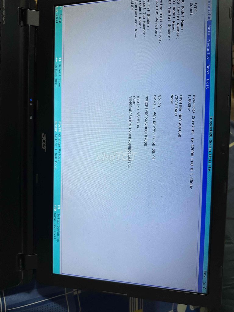 Acer Aspire V5-573G i5 4GB/500GB bị mật khẩu. Mua bán Laptop tại Quận Tân Phú Tp Hồ Chí Minh được đăng bởi Anh tuấn hình 1