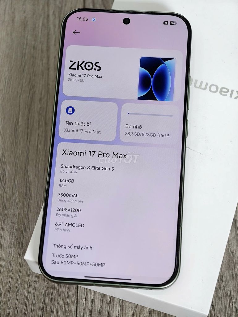 Xiaomi 17 Pro Max 512GB Xanh sẵn TV full box 99&. Mua bán Điện thoại tại Quận Đống Đa Hà Nội được đăng bởi Chung Trần Mobile hình 1