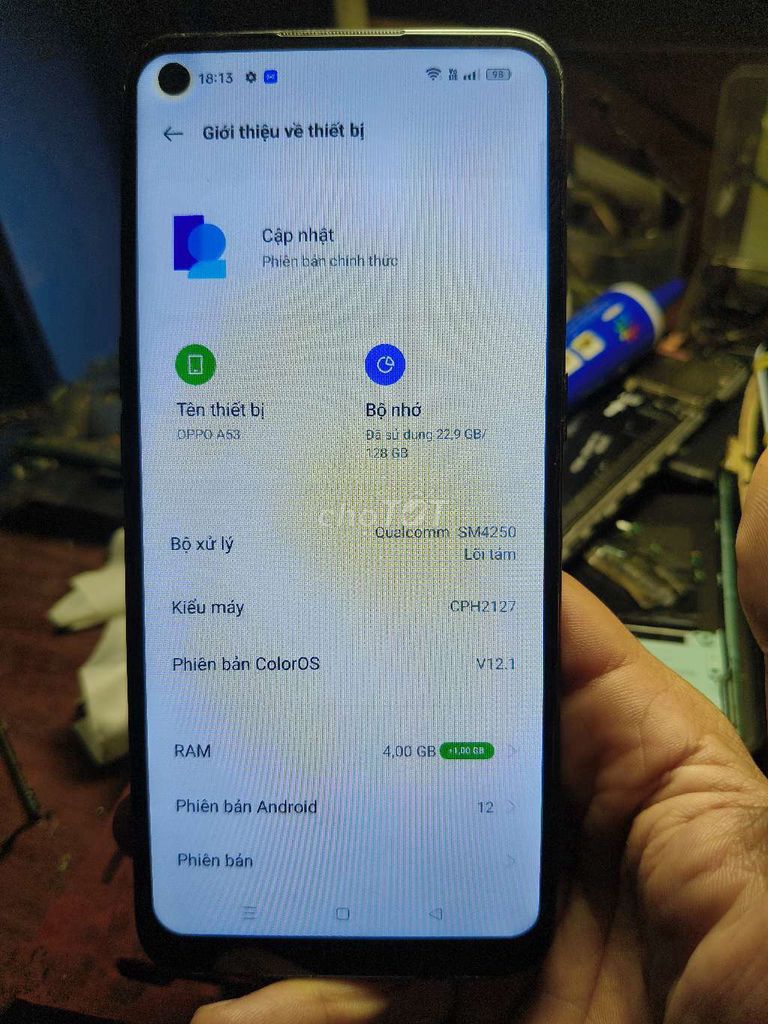 Oppo A53 4GB 128GB Đen. Mua bán Điện thoại tại Huyện Mỏ Cày Bắc Bến Tre được đăng bởi Nguyễn hoàng thiện  hình 1