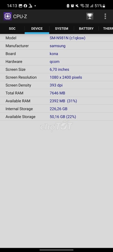 Note20 korea Cần xác
