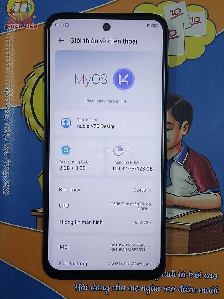 Nubia V70 Design 8GB/128GB Đen Nguyên zin. Mua bán Điện thoại tại Quận Tân Bình Tp Hồ Chí Minh được đăng bởi Hội Đồ Điện Tử hình 1