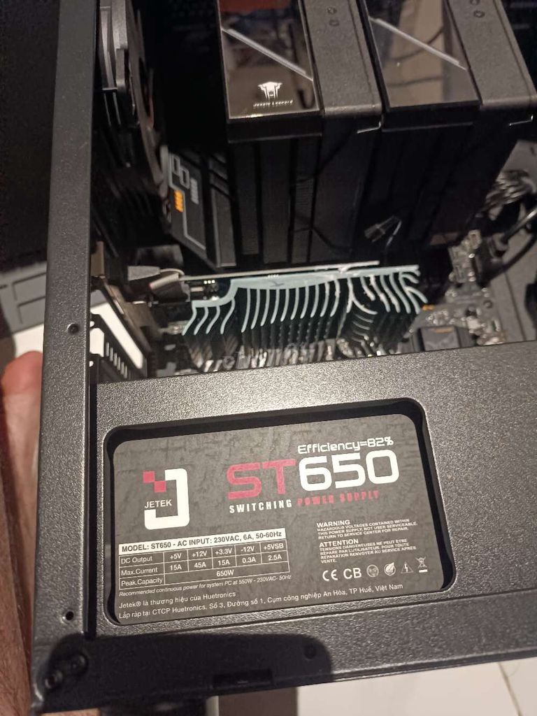 Nguồn máy tính Jetek ST650 650W Đen. Mua bán Linh kiện (RAM, Card...) tại Quận 5 Tp Hồ Chí Minh được đăng bởi Minh Tài hình 1