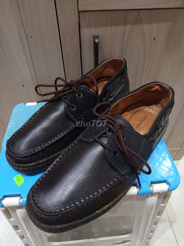 Giày sneakers S.Rossi Nam Da bò Đen. Mua bán Giày dép tại Quận 7 Tp Hồ Chí Minh được đăng bởi An Vũ hình 1
