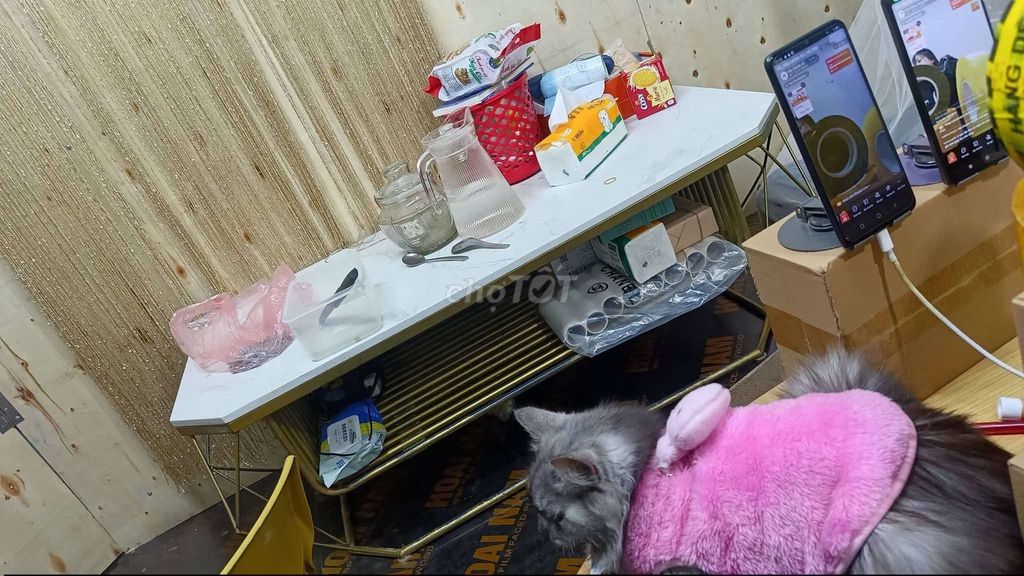 Bàn trà mặt đá chân kim loại 1.2m. Mua bán Bàn ghế tại Huyện Hoài Đức Hà Nội được đăng bởi Mạc PaPa hình 1
