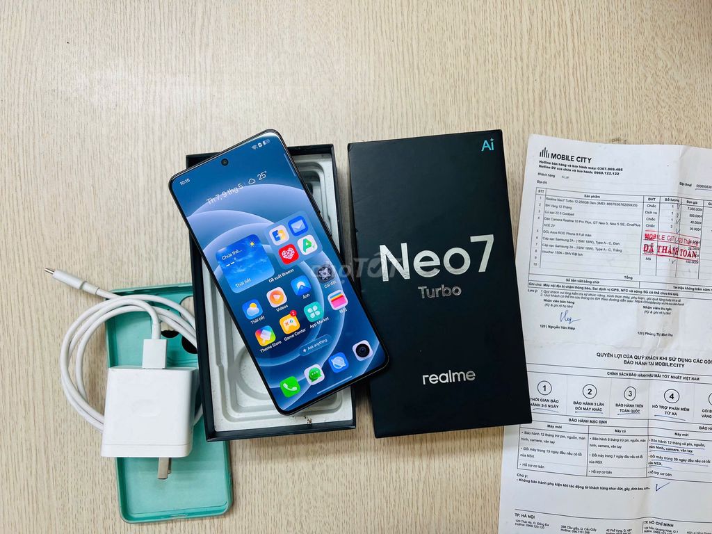 Realme Neo 7 Turbo 256GB Đen BH VÀNG 28.12.2026 . Mua bán Điện thoại tại Quận Đống Đa Hà Nội được đăng bởi NHẬT LỆ CAMERA hình 1