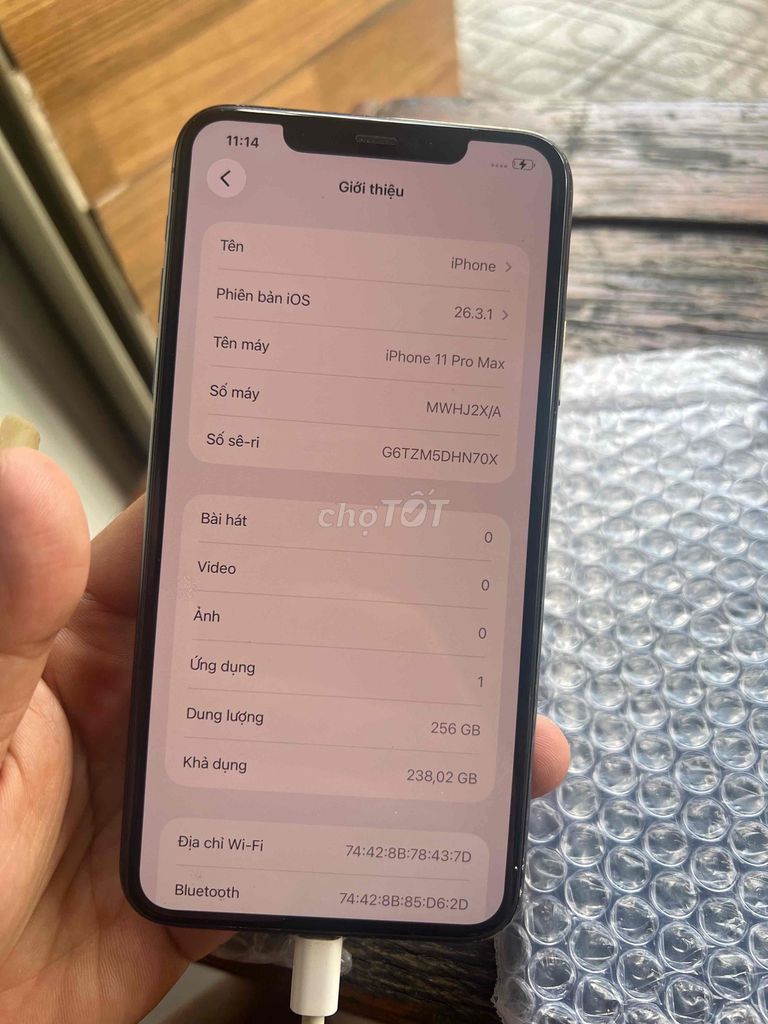 iPhone 11 Pro Max 256GB Xám Đã sử dụng. Mua bán Điện thoại tại Thành phố Thuận An Bình Dương được đăng bởi Trung Apple Ko bán góp hình 1