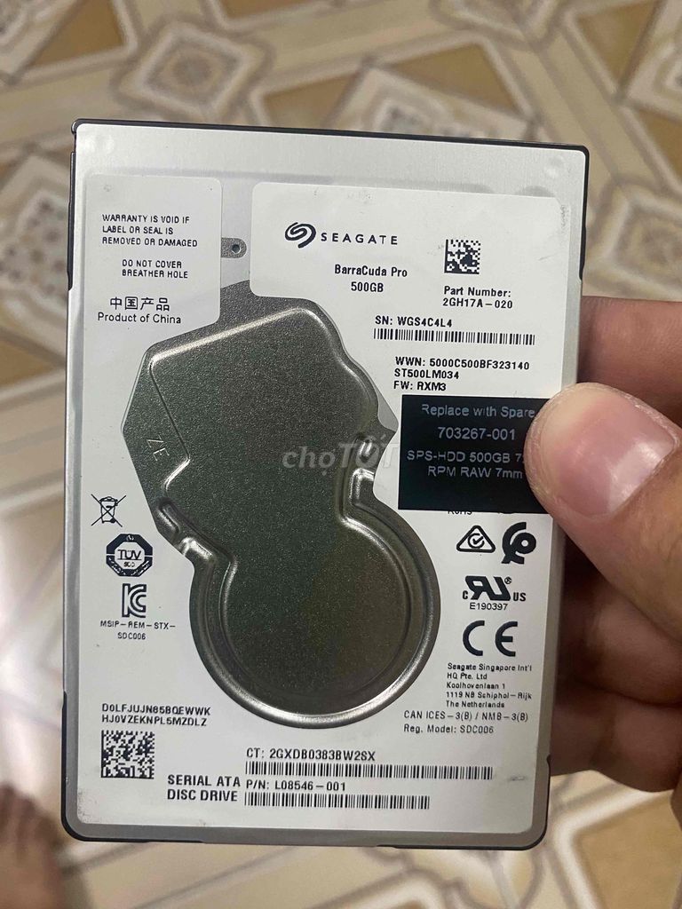 Ổ cứng 500G Seagate Pro 7200rpm zin all Good 100%