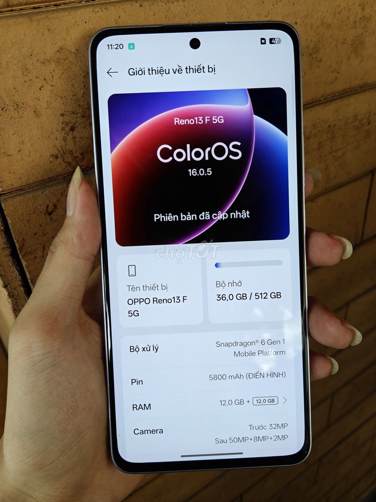 OPPO Reno F13 5G. Mua bán Điện thoại tại Quận 12 Tp Hồ Chí Minh được đăng bởi Võ Minh Tuấn hình 1