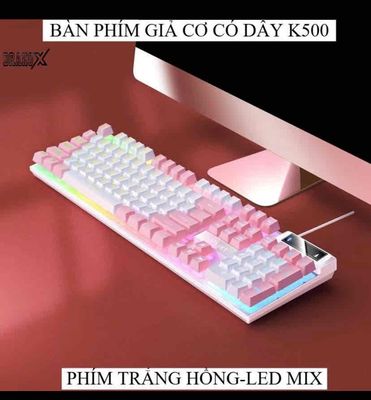 Bàn Phím giả cơ Trắng hồng K500. Mua bán Phụ kiện (Màn hình, Chuột...) tại Thành phố Thủ Đức Tp Hồ Chí Minh được đăng bởi Quỳnh Nga Nguyễn Thị
