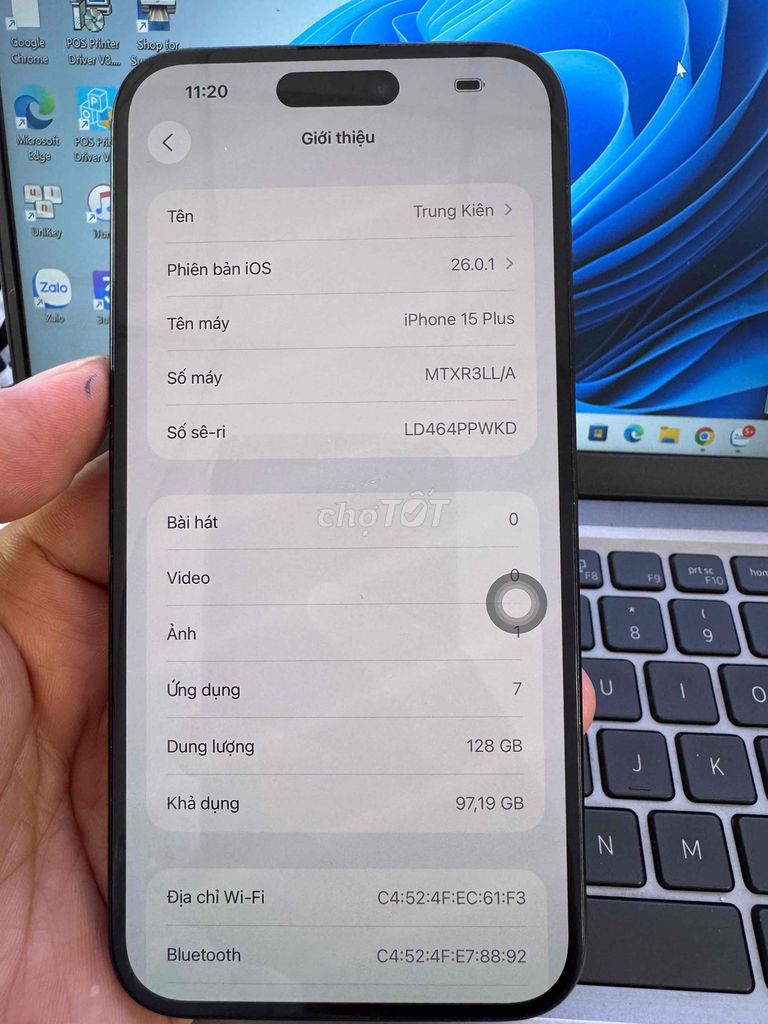Apple iPhone 15 Plus 128GB Đen 85%. Mua bán Điện thoại tại Quận 6 Tp Hồ Chí Minh được đăng bởi QUỐC THIÊN BÁN GÓP 0 ĐỒNG  hình 1