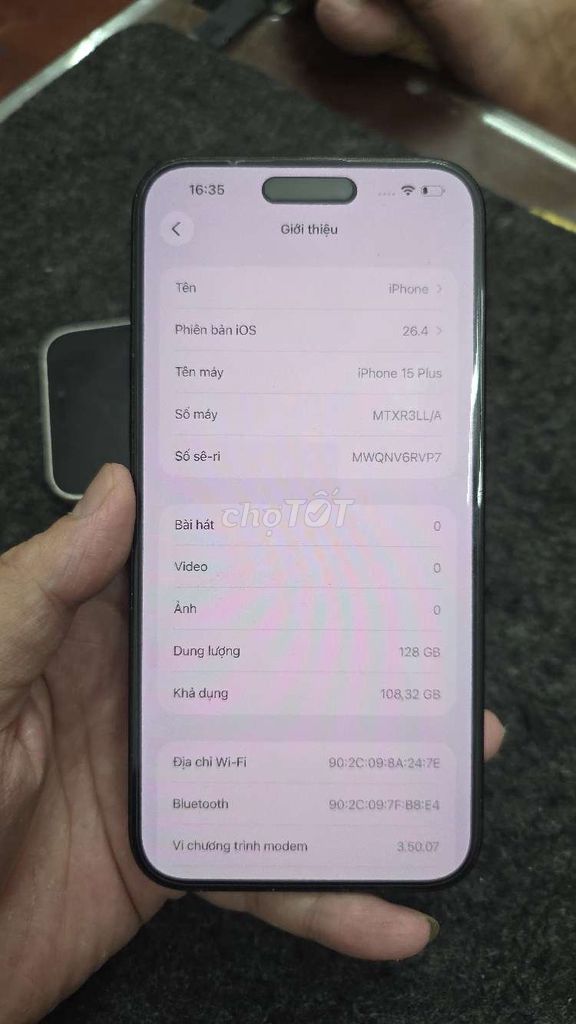 Ip 15 Plus 128GB Đen khay sim cnc. Mua bán Điện thoại tại Quận Thanh Xuân Hà Nội được đăng bởi Shandp thanh xuân hình 1