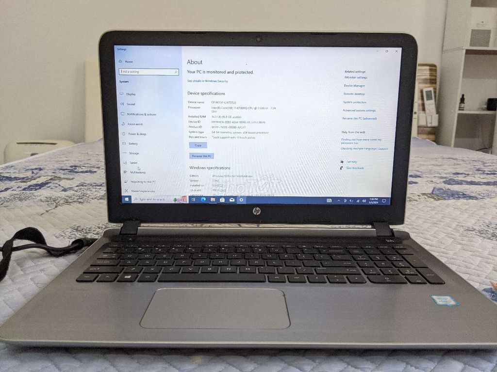 Laptop HP CPU mạnh i7-6700HQ Ram 16Gb, Màn Cảm Ứng