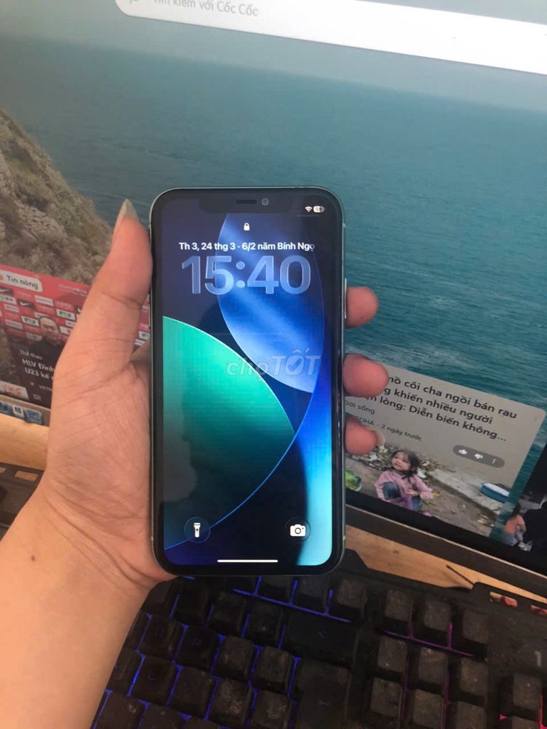 Apple iPhone 11 128GB Xanh lá. Mua bán Điện thoại tại Huyện Thanh Trì Hà Nội được đăng bởi Đạt 09 hình 1