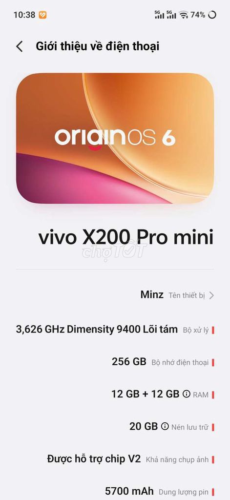 Vivo X200 Pro mini 256GB Hồng 12GB RAM. Mua bán Điện thoại tại Quận Hải Châu Đà Nẵng được đăng bởi Minz hình 1
