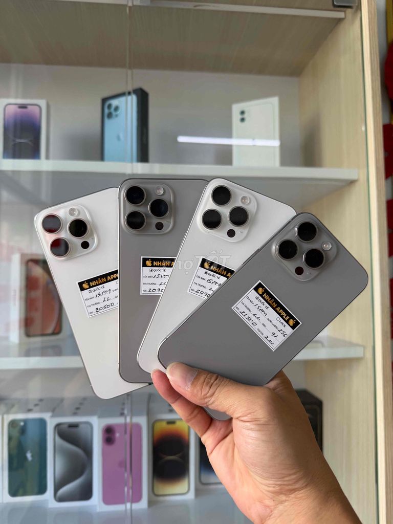 IPHONE 15 PRM 256gb TITAN QT ZIN ỐC ÁP ĐẸP 99%. Mua bán Điện thoại tại Thành phố Cà Mau Cà Mau được đăng bởi NHAN APPLE hình 1