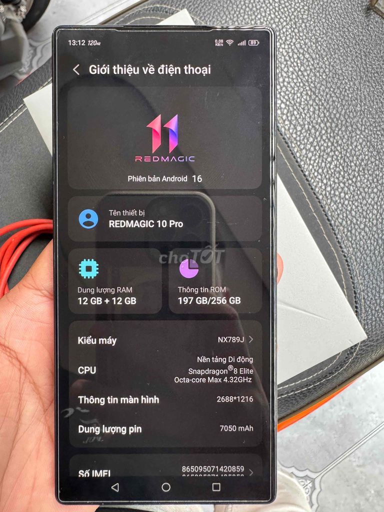 Redmagic 10 Pro 12GB/256GB Đen. Mua bán Điện thoại tại Thành phố Đà Lạt Lâm Đồng được đăng bởi Bon Ho hình 1