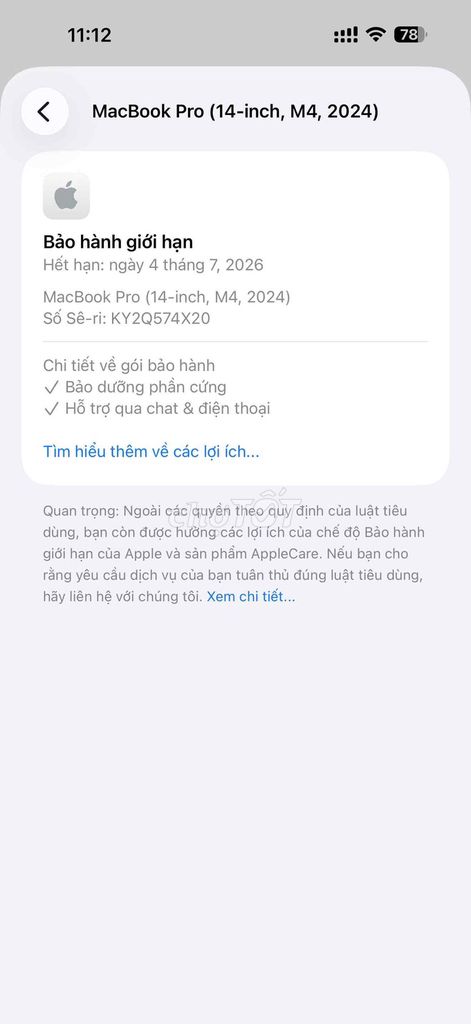 Apple MacBook Pro 14-inch M4 ram24GB/512GB VN. Mua bán Laptop tại Quận Phú Nhuận Tp Hồ Chí Minh được đăng bởi Ho Huy Khoa hình 1