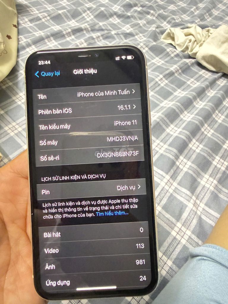 Apple iPhone 11 Trắng. Mua bán Điện thoại tại Thành phố Huế Thừa Thiên Huế được đăng bởi Hue hình 1