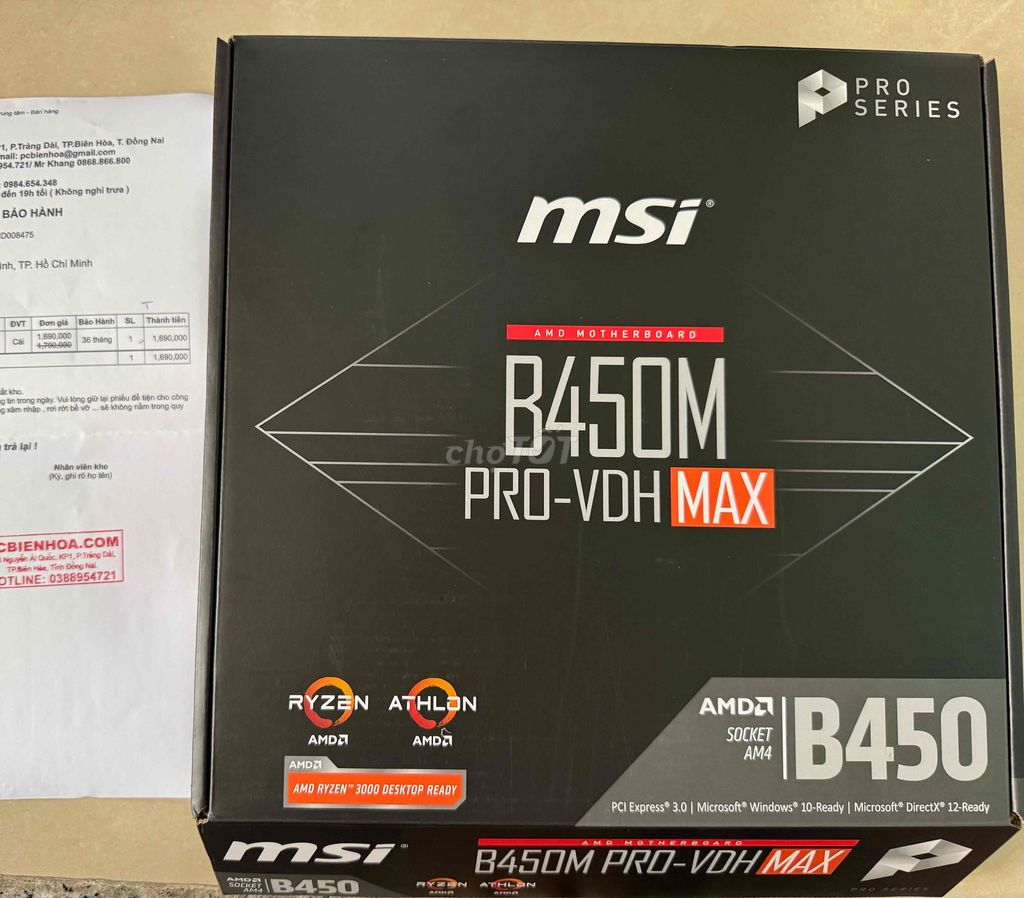 Mainboard MSI B450M PRO VDH MAX (AMD B450, Socket. Mua bán Linh kiện (RAM, Card...) tại Thành phố Thủ Đức Tp Hồ Chí Minh được đăng bởi Anh hình 1