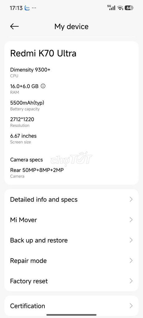 Xiaomi Redmi K70 Ultra 16GB/528GB. Mua bán Điện thoại tại Thành phố Cao Lãnh Đồng Tháp được đăng bởi Huỳnh hình 1