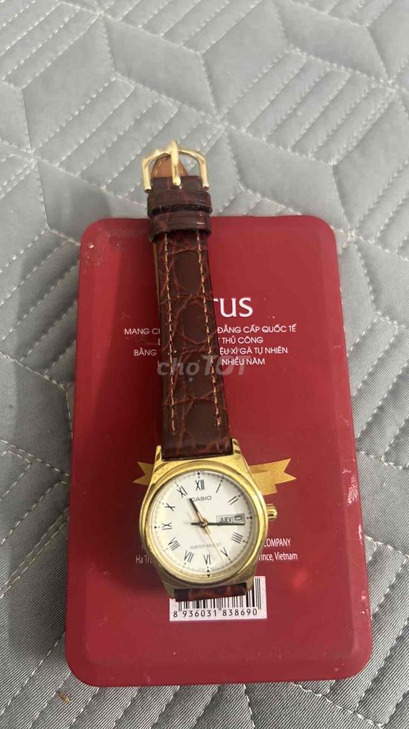 Đồng hồ đeo tay Casio dây da Nữ Nâu. Mua bán Đồng hồ tại Huyện Phúc Thọ Hà Nội được đăng bởi NGUYỄN VĂN DƯƠNG hình 1