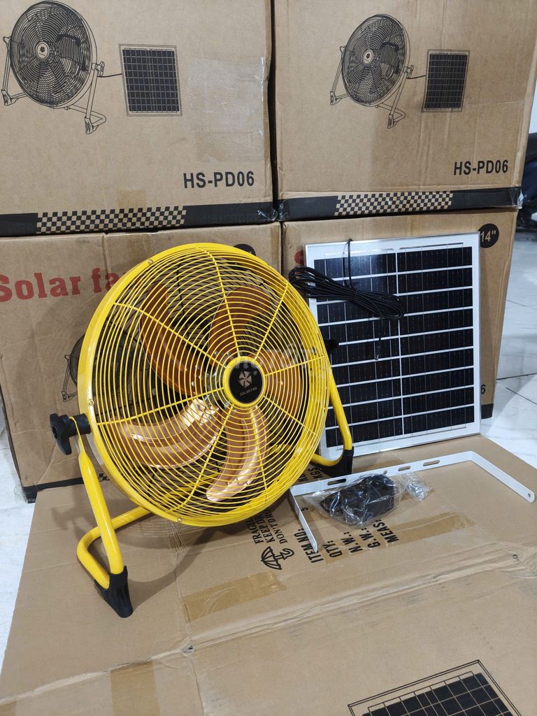 Quạt năng lượng mặt trời HS-PD06 14 inch . Mua bán Quạt tại Quận Thanh Xuân Hà Nội được đăng bởi Mitechco Việt Nam hình 1