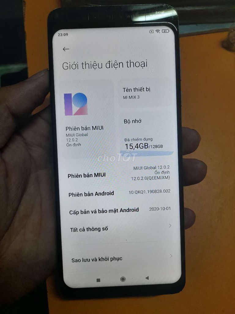 Xiaomi Mi MIX 3 128GB Đen bán hoặc giao lưu.. Mua bán Điện thoại tại Thành phố Biên Hòa Đồng Nai được đăng bởi Trung Hoang hình 1