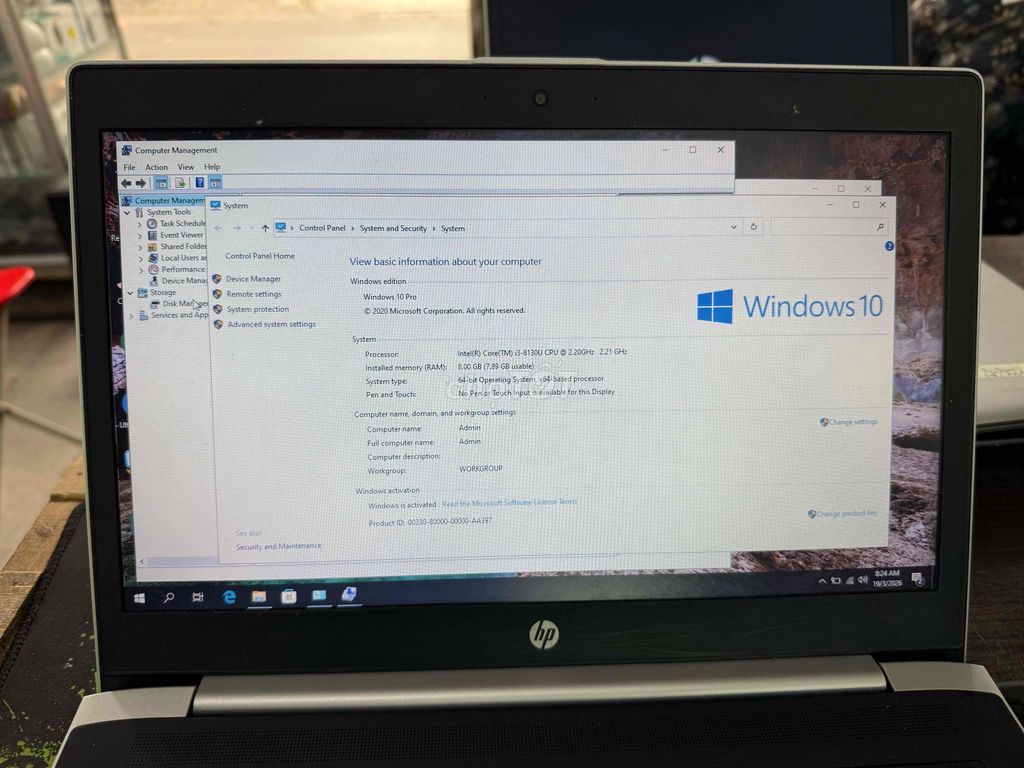 HP i3 8100 ram 8GB Bạc. Mua bán Laptop tại Quận Hoàn Kiếm Hà Nội được đăng bởi dinh van tuyen hình 1