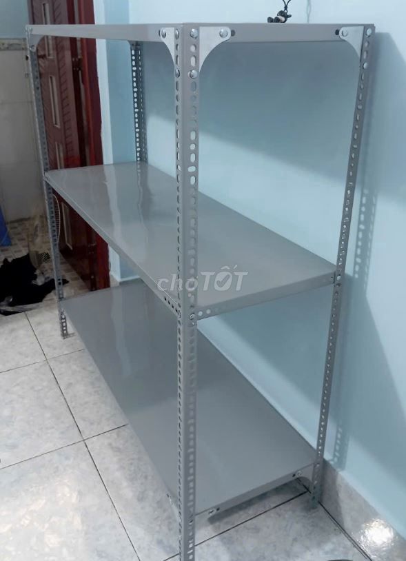 Kệ sắt V lỗ 3 tầng 120x40x150cm Xám. Mua bán Tủ, kệ gia đình tại Quận Bình Tân Tp Hồ Chí Minh được đăng bởi Kệ Thép V Lỗ Đa Năng hình 1