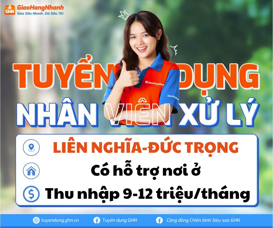 TUYỂN NHÂN VIÊN KHO_HỖ TRỢ NƠI Ở