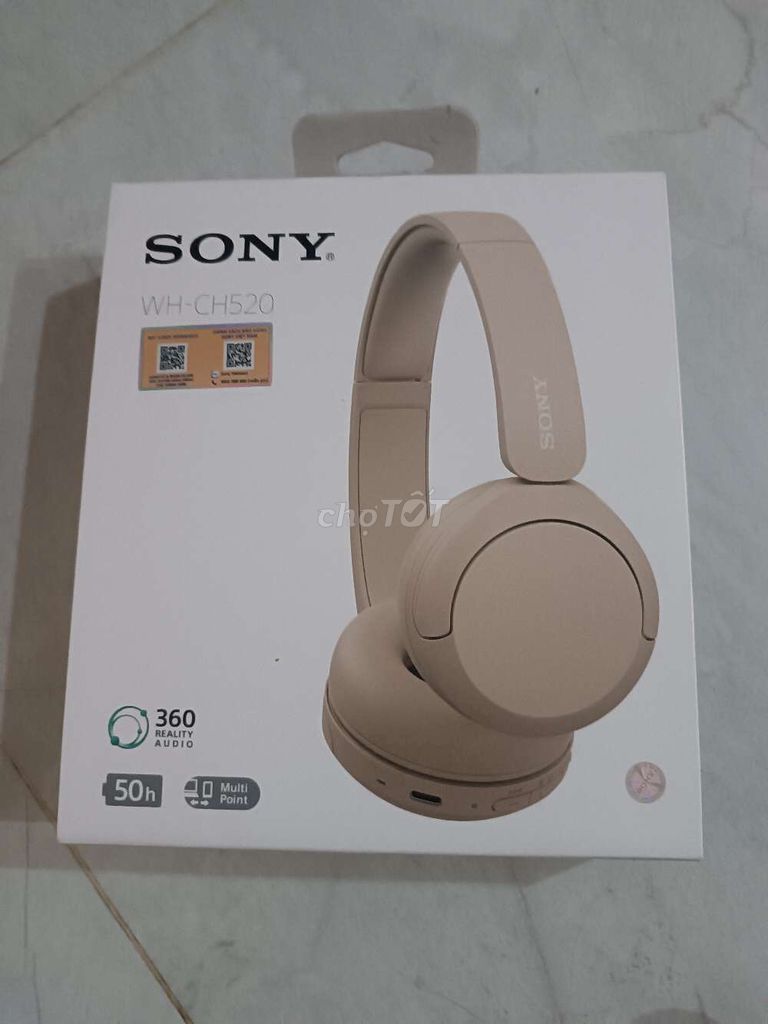 Tai nghe Sony WH-CH520 Be. Mua bán Tivi, Âm thanh tại Quận Gò Vấp Tp Hồ Chí Minh được đăng bởi Mai Hoa hình 1