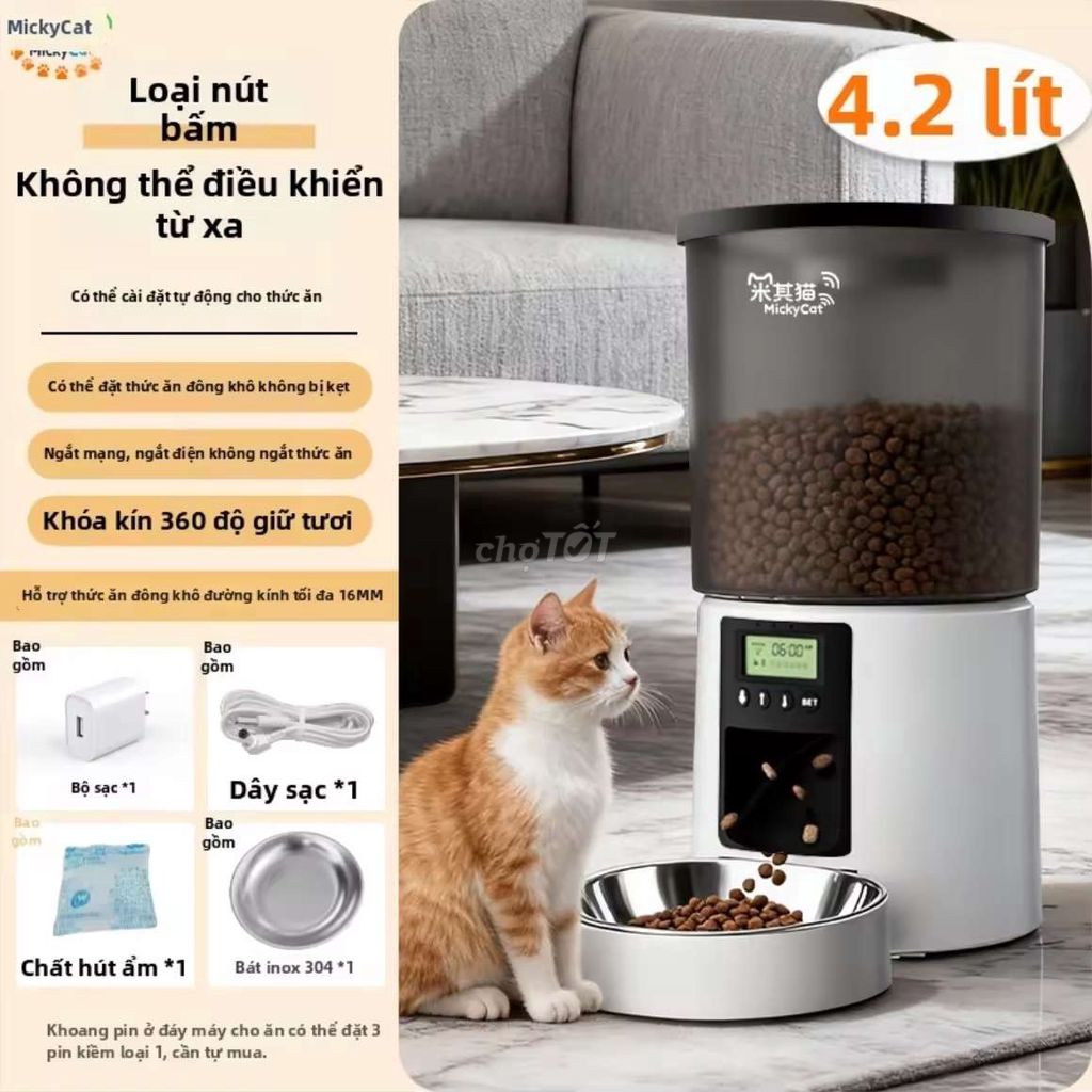 Máy cho mèo ăn tự động MickyCat. Mua bán Phụ kiện, Thức ăn, Dịch vụ tại Quận 3 Tp Hồ Chí Minh được đăng bởi Bán hàng lạ hình 1